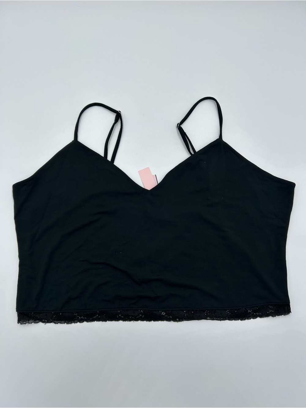 Victoria's Secret Black Lace-Trim Cami  Bralette XXL NWT
